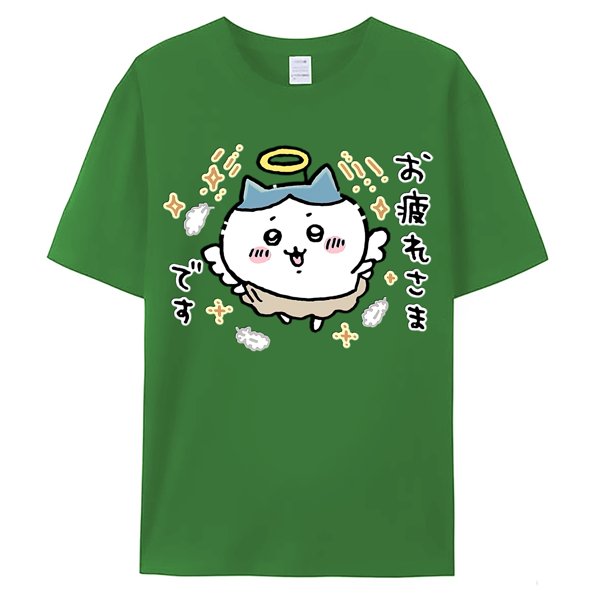 （画像用） ちいかわ ハチワレ Chii-kawa hachiware レディースカジュアルプリントTシャツ（綿100％）